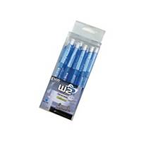 G Soft W2 Retractable Ballpoint Pen 0.5mm Blue - Pack of 15