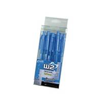 G soft W2 Retractable Ballpoint Pen 0.7mm Blue  - Pack of 15
