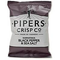 Pipers Crisp Co Black Pepper & Sea Salt 40G - Pack Of 24