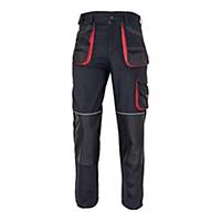 Spodnie robocze F&F BE-01-003, czarno-czerwone, rozmiar 48