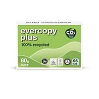 Papel reciclado Evercopy Plus - A4 - 80 g/m2 - Caixa de 5 resmas 500