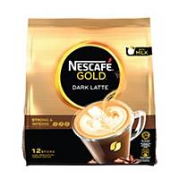 Nescafe Gold Dark Latte Coffee 31g - Pack of 12