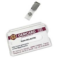 Porte-badge Gemcard pour 1 carte de sécurité - à pince