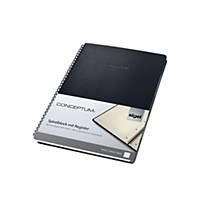 Sigel Conceptum Hardcover Lined A4 Notebook Black - 160 Pages