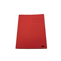 Lyreco 3-flap folders folio cardboard 280g red - pack of 50