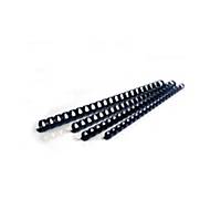 Lyreco Black A4 21-Ring Plastic Combs 25mm 210 Sheet Capacity - Box of 50