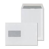 Weiße selbstklebende Briefumschläge C5(162 x 229 mm), Fenster links, 500 Stück