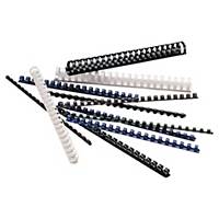 Lyreco Plastikbinderücken, A4, 21 Ringe, Rückenbreite: 12mm weiß, 100 Stück