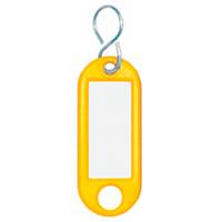 Wedo Schlüsselanhänger 262803405, aus Kunststoff, mit S-Haken, gelb