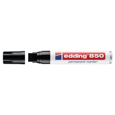 Edding 850-1 Permanent Marker Chisel Tip Black Box of 5