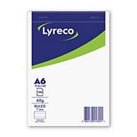 Lyreco notepad A6 ruled stapled 100 pages