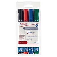Edding® 380/4s flipchart marker, bullet tip, assorted colours, box of 4