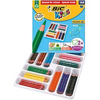 Bic® Kids Evolution driehoekige kleurpotloden klaspak, pak van 144 potloden