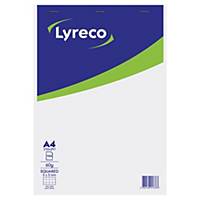 Lyreco notepad A4 squared 5x5 mm stapled 100 pages