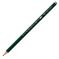 Faber-Castell Bleistift 119002 9000, Härtegrad: 2B, grün lackierter Schaft