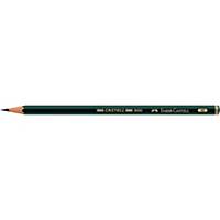 Faber-Castell Bleistift 119004 9000, Härtegrad: 4B, grün lackierter Schaft
