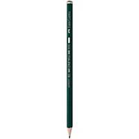 Faber-Castell Bleistift 119012 9000, Härtegrad: 2H, grün lackierter Schaft
