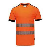 T-shirt alta visibilità Portwest T181 arancione/nero tg S