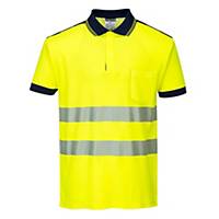 Portwest PW3 T180 polo, yellow and black, size S, per piece