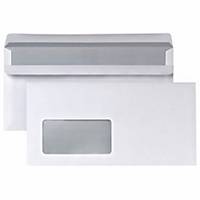Briefumschläge DIN lang, mit Fenster, Selbstklebung, 75g, weiß, 1000 Stück