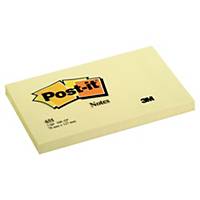 Post-it® Notes Canary Yellow, gul, 76 mm x 127 mm