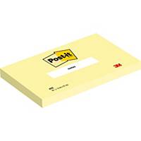Post-it® Notes 655YEL, jaune canari, 76 x 127 mm, la pièce