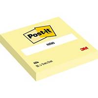 Notes Post-it® - 76 x 76 mm - jaunes - bloc x 100 feuilles