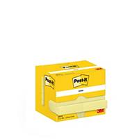 Pack 12 blocks 100 notas adhesivas Post-it color amarillo Dimensiones: 38x51mm