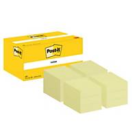 Samolepiace bločky 3M Post-it® 653, 38x51mm, žlté, bal. 12 bločkov/100 lístkov