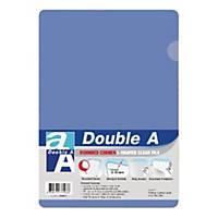 Double A 膠文件套A4 粉藍 - 每包12個