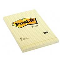 Karteczki samoprzylepne Post-it® XXL, Żółte, w kratkę, 102x152mm, 100 sztuk