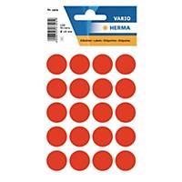 Multipurpose labels HERMA 1876, 19 mm, round, bright red, package of 100 pcs