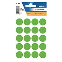 Etiquettes universelles Herma 1878, 19 mm vert fluo emballage de 100 pièces