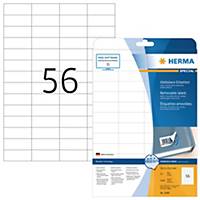 Étiquettes repositionnables Herma 5080, 52,5 x 21,2 mm, les 1.400 étiquettes