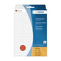 HERMA 2212 Round Label 8mm Red - Box of 5632 Labels