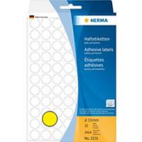 Herma Color Blister Pad Label 2231 13mm Fluo Yellow - Pack of 240 Sheets