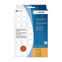 HERMA 2252 Round Label 19mm Red - Box of 1280 Labels