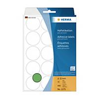 HERMA 2275 Round Label 32mm Green - Box of 480 Labels