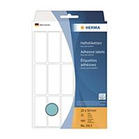HERMA 2413 顏色標籤長方形 20 x 50毫米 藍色 每盒480個標籤