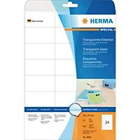 HERMA 4685 transparante etiketten A4 70x37mm - doos van 600