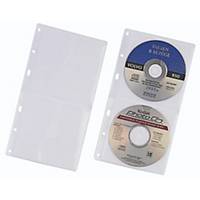 Durable CD/DVD-Abhefthülle 5203, für 2 CD/DVD, transparent, 5 Stück
