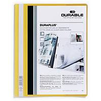 Durable Duraplus A4+ plastic folder, with display pocket, yellow