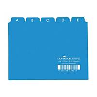 Master card index Durable 36500 A5, A-Z, 25 pcs, 5/5 flags, blue