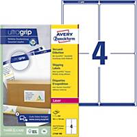 Labels Avery Zweckform ultragrip L7169, 99,1x139 mm, white, pack of 400 pcs