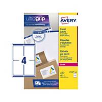 Avery L7169-100  Labels, 139 x 99.1 mm 4 Labels Per Sheet, 400 Labels Per Pack