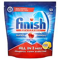 Finish All In 1 Max Powerball Dishwasher Tablets Lemon- Pack of 53 Tablets