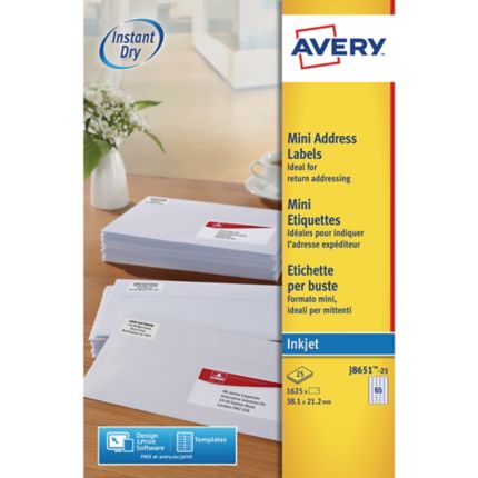 200 x A4 self adhesive address postal labels 65 per sheet L7651 J8651 compatible 