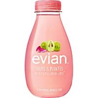 Eau Evian Fruits & plantes raisins et roses, le paquet de 12 bouteilles de 37 cl