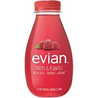 Eau Evian Fruits & plantes framboise et verveine, les 12 bouteilles de 37 cl