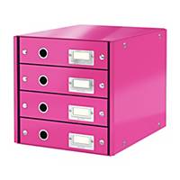 Leitz Click&Store 4-fiókos irattároló, rózsaszín